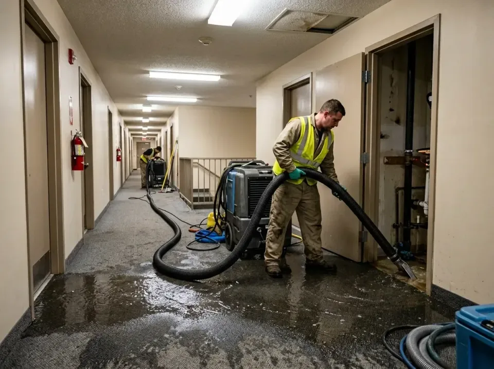multi-unit-apartment-hallway-f-005 — frequently asked questions, Emergency Burst Pipe Water Extraction & Removal in Emeryvil…